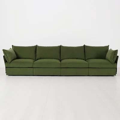 Cuckooland Swyft Sofa in a Box Model 06 Modular Velvet 4 Seater Sofa -
