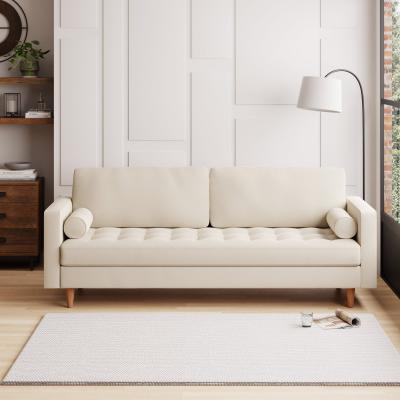 Dunelm Zoe Flat Weave 4 Seater Sofa Natural