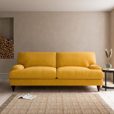 Dunelm Darwin Luxury Velvet 4 Seater Sofa Luxury Velvet Old Gold