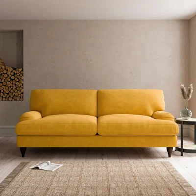 Dunelm Darwin Luxury Velvet 4 Seater Sofa Luxury Velvet Old Gold