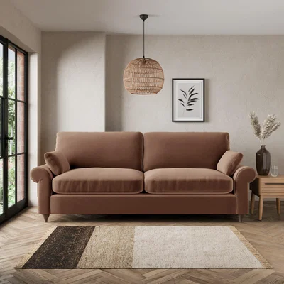 Dunelm Salisbury Luxury Velvet 4 Seater Sofa Luxury Velvet Pinecone