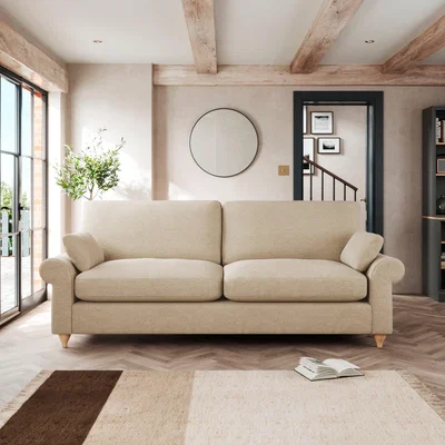 Dunelm Salisbury 4 Seater Sofa Tonal Weave Natural