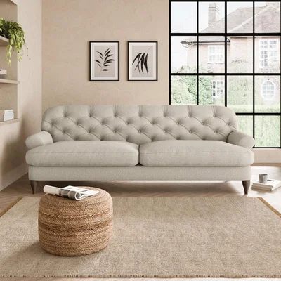 Dunelm Canterbury Cosy Marl 4 Seater Sofa Cosy Marl Chateau Grey