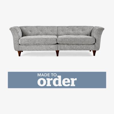 Dunelm Jaipur 4 Seater Sofa Luxury Chenille Grey