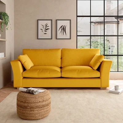Dunelm Blakeney Luxury Velvet 4 Seater Sofa Luxury Velvet Old Gold