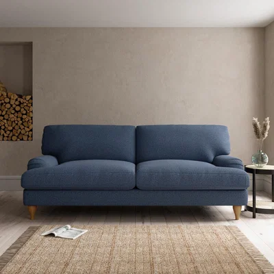 Dunelm Darwin Woolly Marl 4 Seater Sofa Woolly Marl Navy