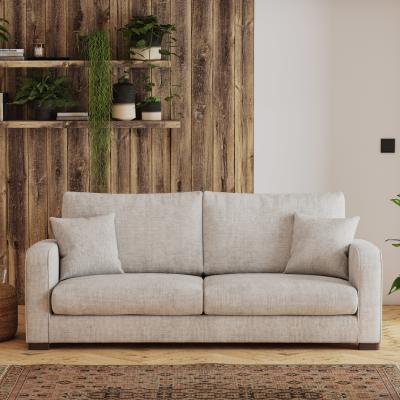 Dunelm Carson Chunky Chenille 4 Seater Sofa Sand