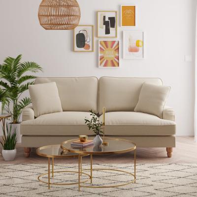Dunelm Beatrice Fabric 4 Seater Sofa Natural