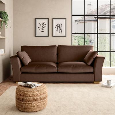 Dunelm Blakeney Luxury Velvet 4 Seater Sofa Luxury Velvet Pinecone