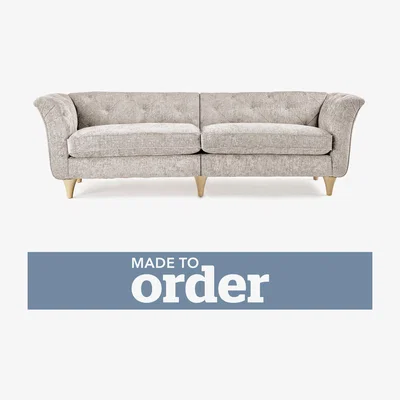 Dunelm Jaipur 4 Seater Sofa Luxury Chenille Brown