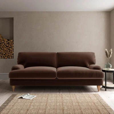 Dunelm Darwin Luxury Velvet 4 Seater Sofa Luxury Velvet Pinecone