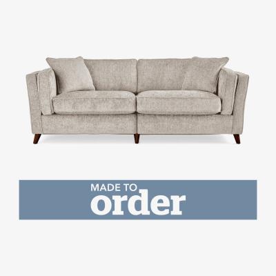 Dunelm Arabella 4 Seater Sofa Luxury Chenille Brown