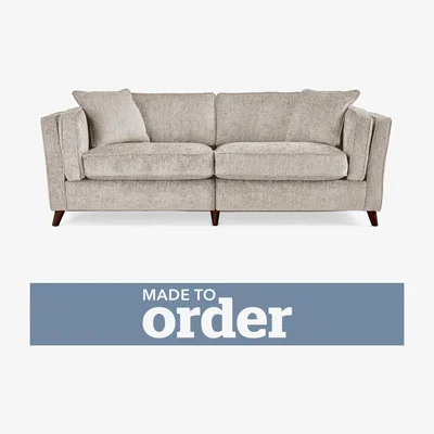 Dunelm Arabella 4 Seater Sofa Luxury Chenille Brown