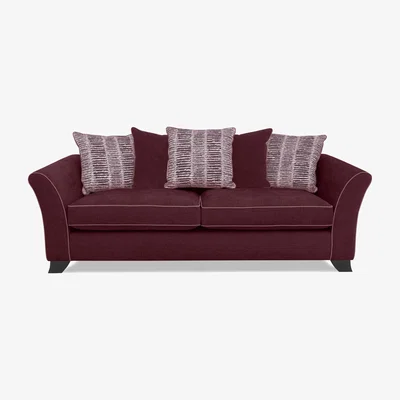 Furniture Village Stellar 4 Seater Scatter Back Sofa - Berry