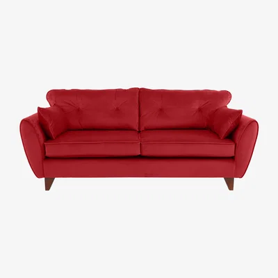 Furniture Village Felix 4 Seater Fabric Sofa - Red