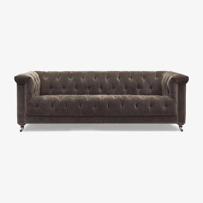 Furniture Village At The Helm - Wallace 4 Seater Fabric Chesterfield Sofa with USB-C