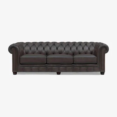 Furniture Village At The Helm - Shackleton 4 Seater Leather Chesterfield Sofa