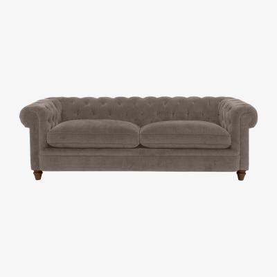 Furniture Village Alexander and James - Chesterfield Collection Ralph 4 Seater Fabric Sofa - Wicker - Dark Feet