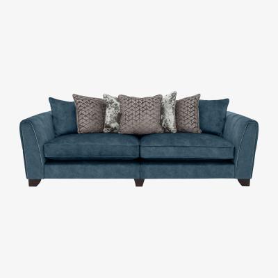 Furniture Village Ariana 4 Seater Fabric Pillow Back Sofa - Dapple Ocean