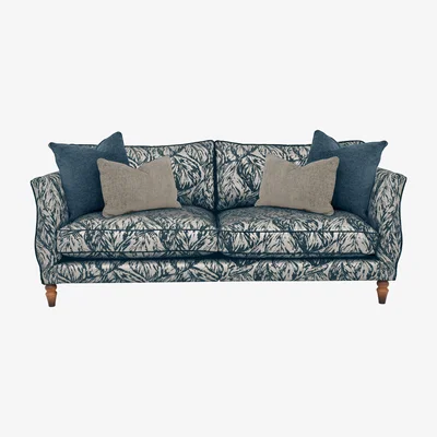 Furniture Village Boutique Chatterley 4 Seater Split Frame Sofa - Canopy Spruce with Walnut Feet
