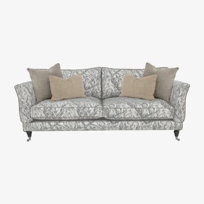 Furniture Village Boutique Chatterley 4 Seater Sofa with Knole Arms - Canopy Ivory with Ebony Castors