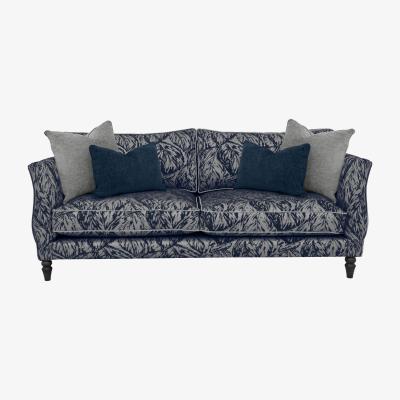 Furniture Village Boutique Chatterley 4 Seater Sofa - Canopy Midnight with Ebony feet
