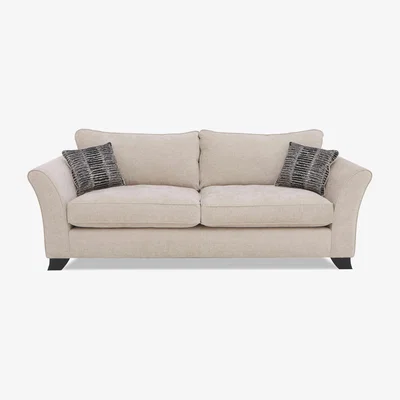 Furniture Village Stellar 4 Seater Classic Back Sofa - Bolero Eggshell Self