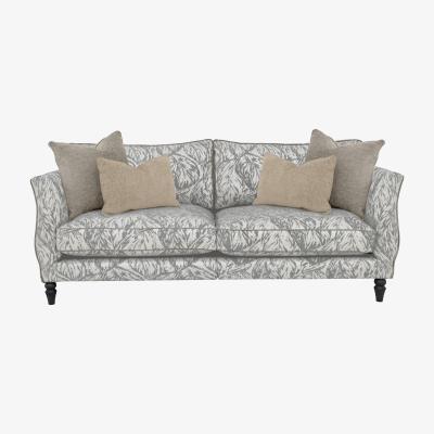 Furniture Village Boutique Chatterley 4 Seater Split Frame Sofa - Canopy Ivory with Ebony Feet