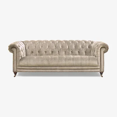 Furniture Village At The Helm - Walter 4 Seater Fabric Chesterfield Sofa