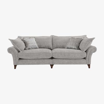 Furniture Village Boutique Splendour Fabric 4 Seater Split Sofa - Silver