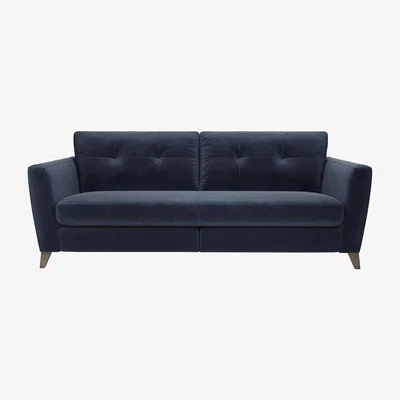 Furniture Village The Lounge Co. - Hermione 4 Seater Fabric Sofa - Blue
