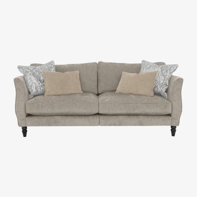 Furniture Village Boutique Chatterley 4 Seater Split Frame Sofa - Bolero Quill with Ebony Feet