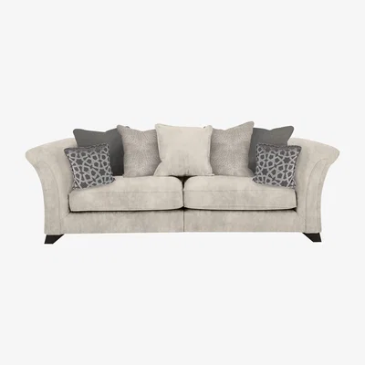 Furniture Village Holly 4 Seater Fabric Split Pillow Back Sofa Without Studs