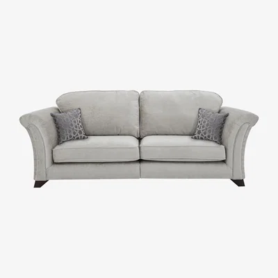Furniture Village Holly 4 Seater Fabric Split Classic Back Sofa Without Studs