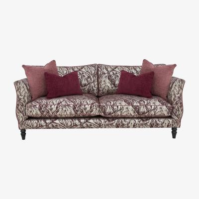 Furniture Village Boutique Chatterley 4 Seater Split Frame Sofa - Canopy Mulberry with Ebony Feet