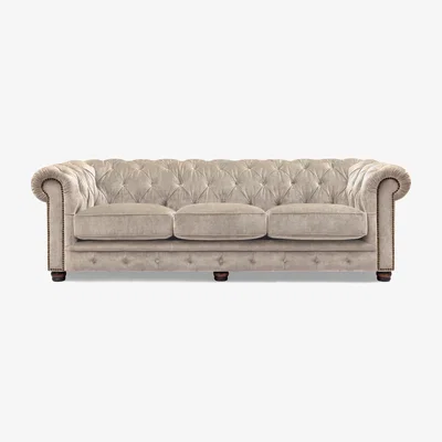 Furniture Village At The Helm - Shackleton 4 Seater Fabric Chesterfield Sofa