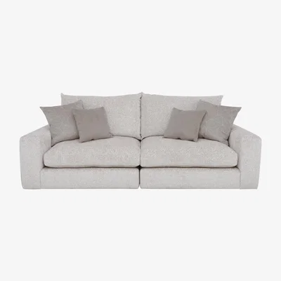 Furniture Village Boutique Pandora 4 Seater Split Frame Fibre Fill Sofa - Chevron Mink