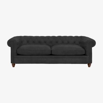 Furniture Village Alexander and James - Chesterfield Collection Ralph 4 Seater Fabric Sofa - Boot - Dark Feet