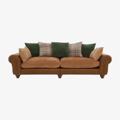 Furniture Village Alexander and James - Lincoln Grande Split Frame Scatter Back Sofa - Brown