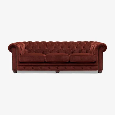 Furniture Village At The Helm - Shackleton 4 Seater Fabric Chesterfield Sofa