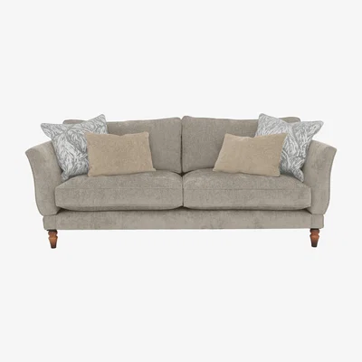 Furniture Village Boutique Chatterley 4 Seater Sofa with Knole Arms - Bolero Quill Walnut