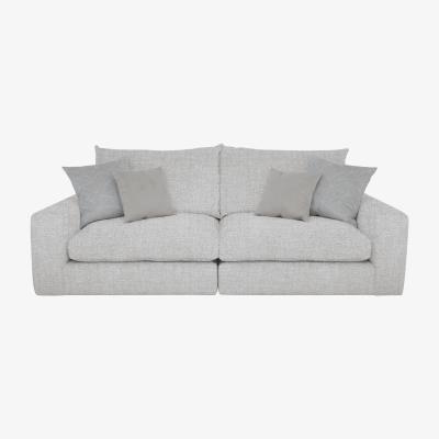 Furniture Village Boutique Pandora 4 Seater Split Frame Fibre Fill Sofa - Plain Silver