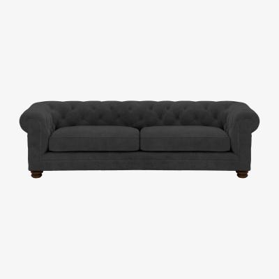 Furniture Village Alexander and James - Chesterfield Collection Hugo 4 Seater Fabric Sofa - Boot - Dark Feet