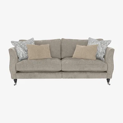 Furniture Village Boutique Chatterley 4 Seater Split Frame Sofa - Bolero Quill with Ebony Castors