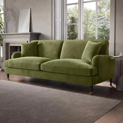 Furniture123 Olive Velvet 4 Seater Sofa - Payton