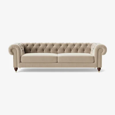 Habitat Swoon Winston Velvet 4 Seater Sofa - Taupe