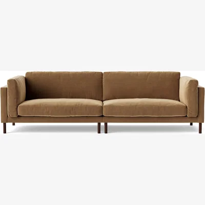 Habitat Swoon Munich Velvet 4 Seater Sofa - Biscuit