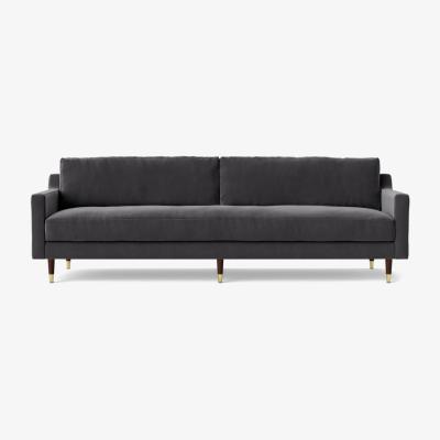 Habitat Swoon Rieti Velvet 4 Seater Sofa - Granite Grey