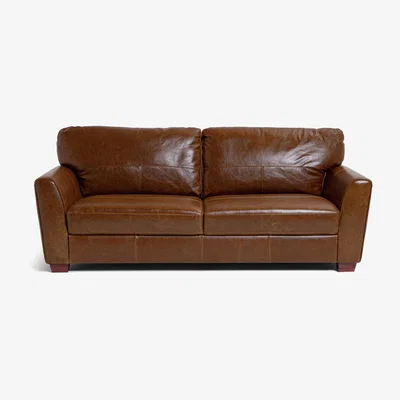 Habitat Habitat Milford 4 Seater Leather Sofa - Tan