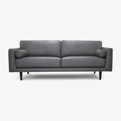 Habitat Habitat Jackson 4 Seater Leather Sofa - Grey